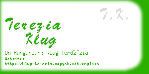 terezia klug business card